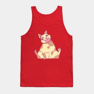 Spud, The Cake Loving Tubby Pitbull Bulldog Mutt Tank Top